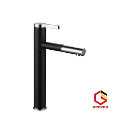 Vòi rửa mặt đa năng thân cao nóng lạnh mạ xiden ánh sáng GR8807C (đẹp sang trọng)