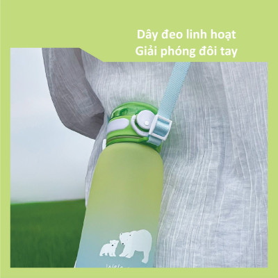 BÌNH UỐNG NƯỚC CÓ ỐNG HÚT CHO BÉ BẰNG NHỰA TRITAN KU5620 - 700ML