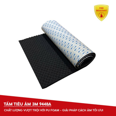 Tấm mút tiêu âm 3M9448A ô tô Phụ kiện ô tô Tấm lót cách nhiệt Giảm âm thanh Chống ồn 80* 50 * 1.5cm