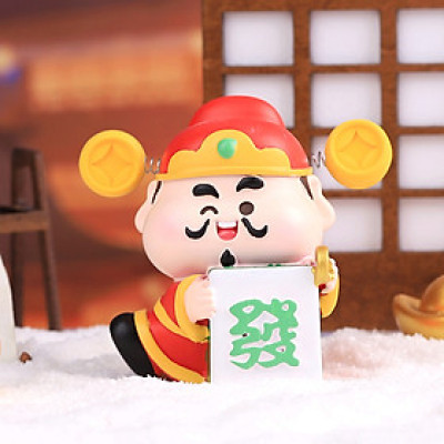 Tượng Thần Tài May Mắn Bộ 6 Phong Cách Vui Nhộn_ Hàng chính hãng