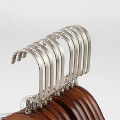 Móc Gỗ Nâu Treo Quần Áo Đầu Móc Dẹp KTN 44.5cm