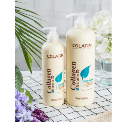 Bộ dầu gội xả dưỡng chất tơ tằm Collagen COLATIN Shampoo & Conditioner 500ml