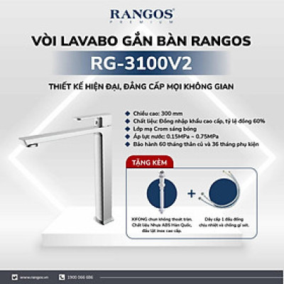 BỘ VÒI LAVABO GẮN BÀN RANGOS RG-3100V2