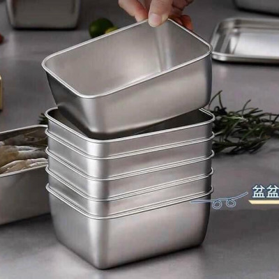 SET 5 HỘP INOX SUS304 ĐỰNG THỰC PHẨM CÓ NẮP ĐẬY HÀNG DÀY ĐẸP