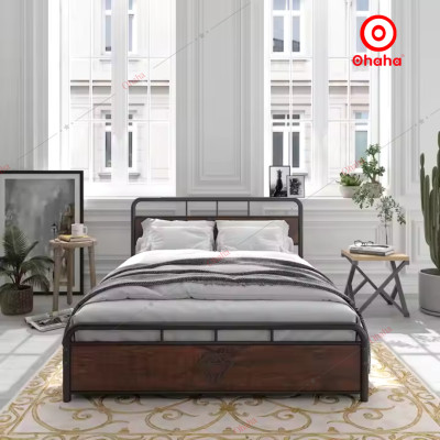[ Miễn phí giao hàng và lắp đặt tại TP.HCM] Giường ngủ sắt hiện đại Ohaha - GS007