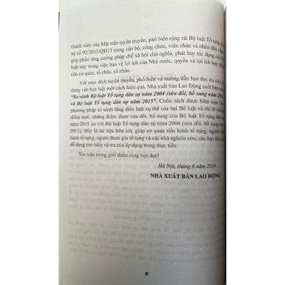 Sách - So sánh bộ luật tố tụng dân sự năm 2004 và năm 2015