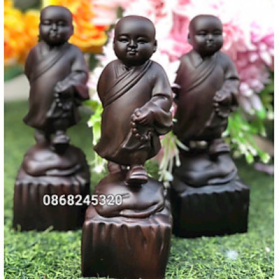 TƯỢNG CHÚ TIỂU THONG DONG BẰNG GỖ TRẮC KT CAO 20CM  