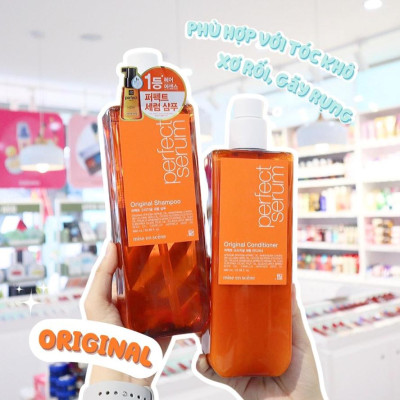 Dầu gội Serum dưỡng tóc mềm mượt, vào nếp, hỗ trợ phục hồi tóc hư tổn Mise en Scène Shampoo Hàn Quốc 680ml