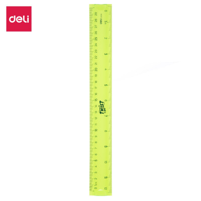 Thước kẻ nhựa dẻo EcoPVC 30cm Deli - Màu ngẫu nhiên - 1 cây - E6209