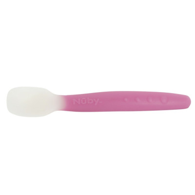 [ 5490-Nuby ] Thìa ăn dặm cao cấp, 100% silicone, dành cho trẻ từ 4 tháng tuổi trở lên ( NSX 10.06.2022 )