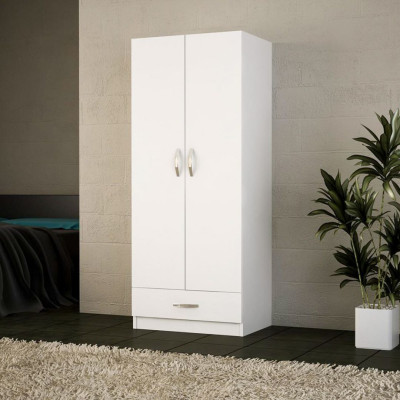 Tủ quần áo gỗ 2 cánh hiện đại SMLIFE Capfin