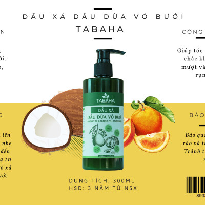 Liệu Trình Dầu Gội Dầu Xả Và 2 Xịt Dưỡng Tóc Bồ Kết Vỏ Bưởi Tabaha