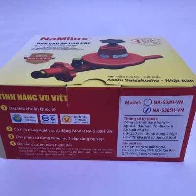 Van gas cao áp cao cấp NaMilux NA-538SH-VN dùng cho bếp công nghiệp(bếp khè)- Hàng chính hãng