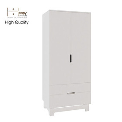 [Happy Home Furniture] MOLLY, Tủ quần áo 2 cánh mở - 2 ngăn kéo, 76cm x 54cm x 176cm ( DxRxC), TCM_106