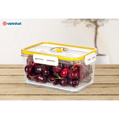 BỘ 3 HỘP THỰC PHẨM CHỮ NHẬT CAO CẤP KHÓA GÀI VIỆT NHẬT HOKORI - Hàng chính hãng (Giao màu ngẫu nhiên)