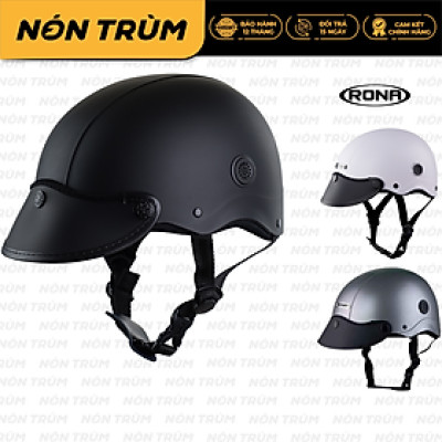Mũ bảo hiểm xe máy 1/2 Rona R5 sơn trơn, nón freesize form nhỏ gọn chính hãng