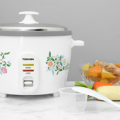 Nồi cơm nắp rời Toshiba RC-18MH1PV(F) 1.8 lít - Lòng nồi hợp kim nhôm chống dính - Hàng chính hãng, Bảo hành 12 tháng