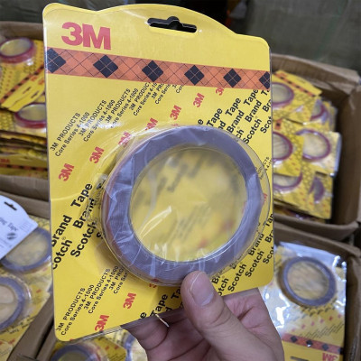 Băng dính 3M Hàng chuẩn 2 mặt đục và trong suốt loại 10mm 20mm dài 3mét, băng keo dán cường lực siêu dính ô tô, nội thất