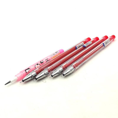 Vỉ 4 Bút Bi Mực Gel Xóa Được Nắp Đậy - 0.5mm Stacom-VGP1025_V - Mực Đỏ - Kèm 1 Bút Chì PC202