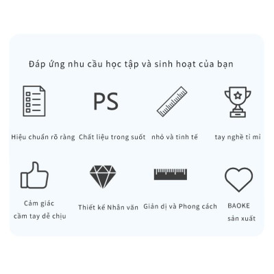 3 Cái Thước Kẻ Thi Kiểm tra RU2072/BAOKE 15 CM