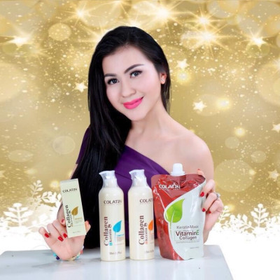 Bộ dầu gội xả dưỡng chất tơ tằm Collagen COLATIN Shampoo & Conditioner 500ml