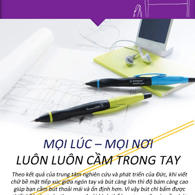 Bút chì bấm STABILO SMARTgraph 0.5mm - Cam