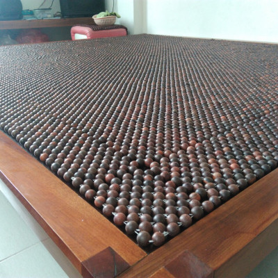 Chiếu Hạt Gỗ Trắc Mộc - Kích thước 1,8mx2m hạt 1.8cm ( video,hình thật )