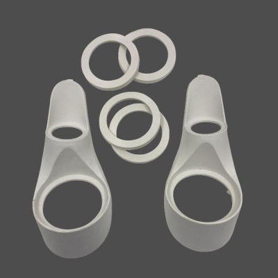 Đế độ loa 3 way cột chữ A gắn loa mid 10cm, treble 6cm chất liệu nhựa ABS trắng giá đỡ loa cột A tweter