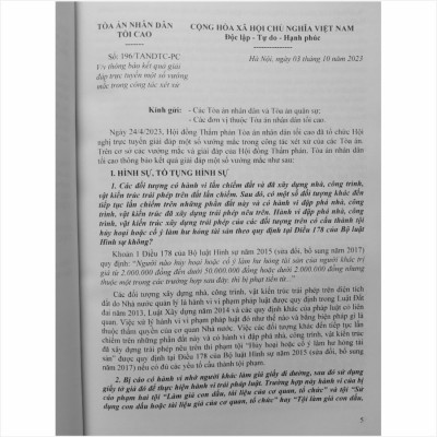 Sách Tổng Hợp Công Văn Của Tòa Án Nhân Dân Tối Cao Hướng Dẫn Nghiệp Vụ và Giải Đáp Thắc Mắc Trong Lĩnh Vực Dân Sự, Tố Tụng Dân Sự - V2287T