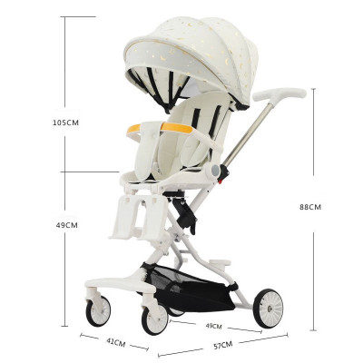 Xe đẩy cho bé 2 chiều có thể gấp gọn linh hoạt，chịu lực trên 50kg ，3 tư thế ngả sâu có giảm sóc cho bé yêu