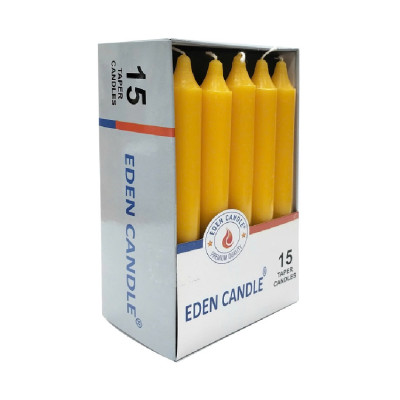 Hộp 15 cây nến thơm thẳng Eden Candle FTRAMART EDC2317 cao 15cm (Cam)