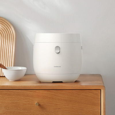 Nồi cơm điện tử LocknLock Pearl rice cooker 1L EJR376WHT, Hàng chính hãng, hẹn giờ, giữ ấm - JoyMall