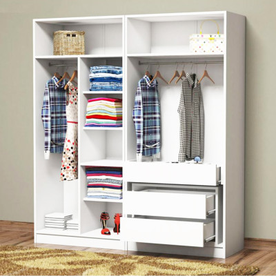 Tủ áo gỗ công nghiệp thiết kế nhỏ gọn SMLIFE Brannew