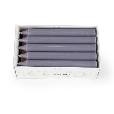 Hộp 15 cây nến thơm thẳng Quang Minh Candle FTRAMART EDC2317 cao 15 cm (Than củi)