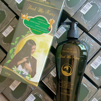 Dầu gội thảo dược Thanh Mộc Hương 350ml giảm rụng tóc, gàu ngứa -  Tặng Kèm Cột Tóc Tai Thỏ Màu Ngẫu Nhiên