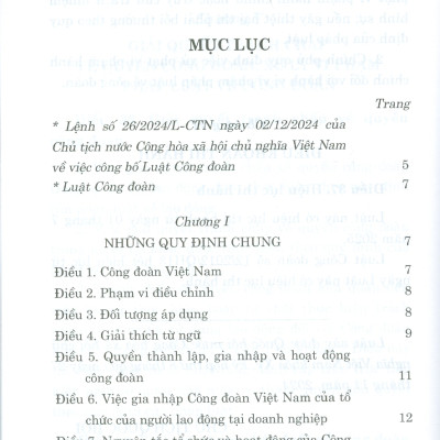 Luật Công Đoàn Năm 2024 - bản in 2025