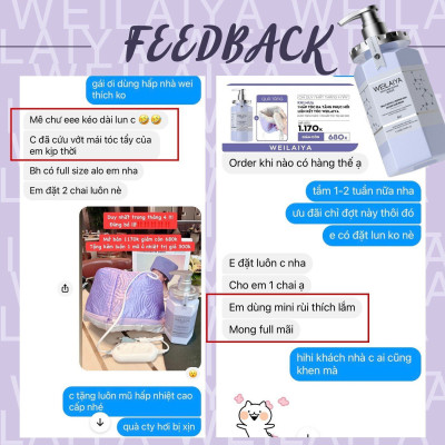 Dầu hấp tóc đa tầng hàn gắn liên kết tóc Weilaiya 450ml Hỗ trợ làm suôn mượt tóc, giúp tóc bóng khỏe - Tặng mũ hấp tóc