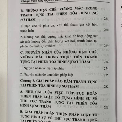 Thủ tục tranh tụng tại phiên toà hình sự sơ thẩm (tái bản lần thứ nhất)