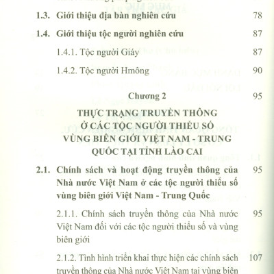 Truyền Thông Và Ý Thức Quốc Gia Của Một Số Tộc Người Ở Vùng Biên Giới Việt Nam - Trung Quốc (Sách chuyên khảo) - Viện Hàn lâm Khoa học Xã hội Việt Nam - Viện Dân tộc học; Trần Hồng Thu chủ biên 