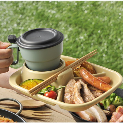 Cốc súp có nắp đậy 300ML cao cấp màu Vàng nhạt Nội địa NHẬT BẢN