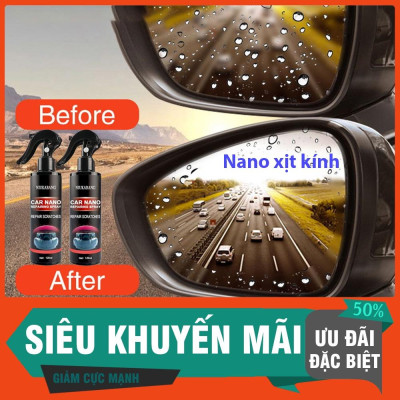 Phụ kiện ô tô Dung dịch Nano Chống Bám đọng nước mưa trên Kính ô tô công nghệ Nhât Bản 120 mL