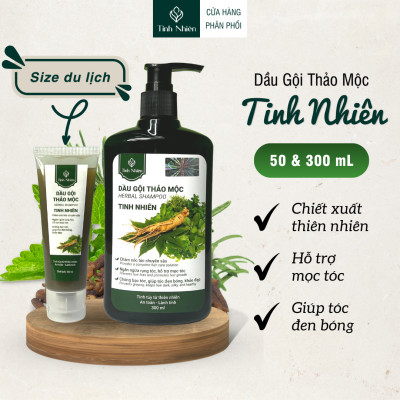 Dầu Gội Thảo Mộc Nhân Sâm Tinh Nhiên chăm sóc tóc chuyên sâu, giảm rụng tóc, giúp tóc mọc dày hiệu quả