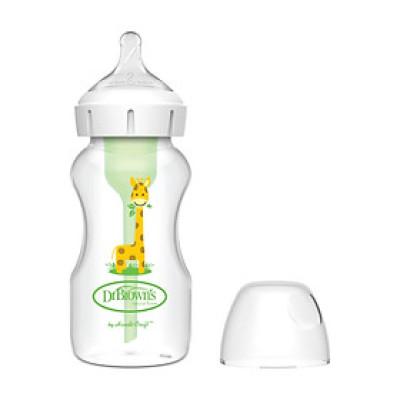 [ WB91019 ] Bình sữa cổ rộng Dr.Brown’s Options Plus hoa văn con hươu cao cổ, 270ml