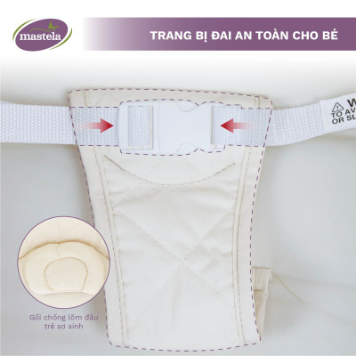 Nôi điện cho bé điều khiển từ xa kết hợp nhạc trắng ru ngủ Mastela SG239 - Nôi cho bé sơ sinh đu đưa tự động
