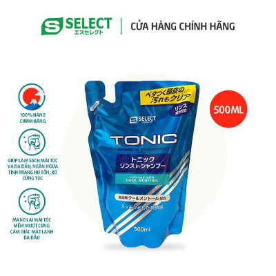 Dầu gội xả bạc hà mát lạnh dành cho nam S Select Nhật Bản ( gói refill 500ml )