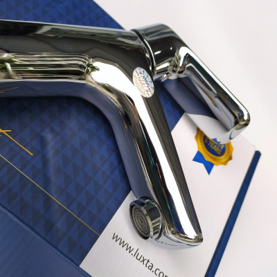 Vòi Lavabo Đồng Thau Mạ Crome Nóng Lạnh LUXTA L1220