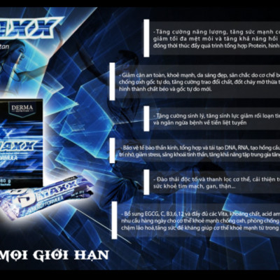 DMAXX thức uống bổ sung vitamin năng lượng có đường DAMODE 15 gói dùng thử màu xanh