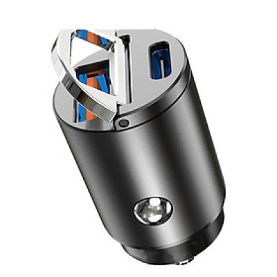 Tẩu Sạc Nhanh USB Type C Công Suất 30W | Tẩu Sạc Nhanh USB Type C Công Nghệ Sạc Nhanh QC 3.0 Thông Minh, Chất Liệu Hợp Kim, Thiết Kế Nhỏ Gọn