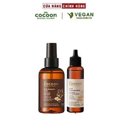 Combo Nước dưỡng tóc Sa-chi Cocoon 140ml + Serum Sa-chi phục hồi tóc Cocoon 70ml