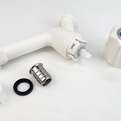 Bộ 3 vòi hồ tay núm tròn nhựa PP trắng, thân dài, ren 21-27mm Eurolife EL-HN06 (Trắng) (3 cái)